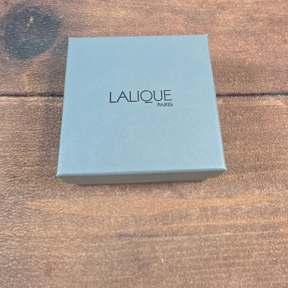 Lalique Jewelry Box OS Grey Excellent Square Logo Presentation Case